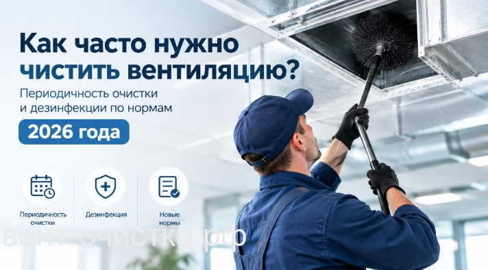 Как часто нужно чистить вентиляцию: периодичность очистки и дезинфекции по нормам 2026 года