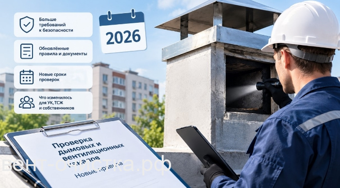 Новые правила проверки дымовых и вентиляционных каналов в 2026 году: что изменилось